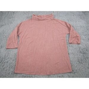 Liz Lange Maternity Shirt Womens 2XL Pink Casual Turtle Neck Pullover Long Sleev